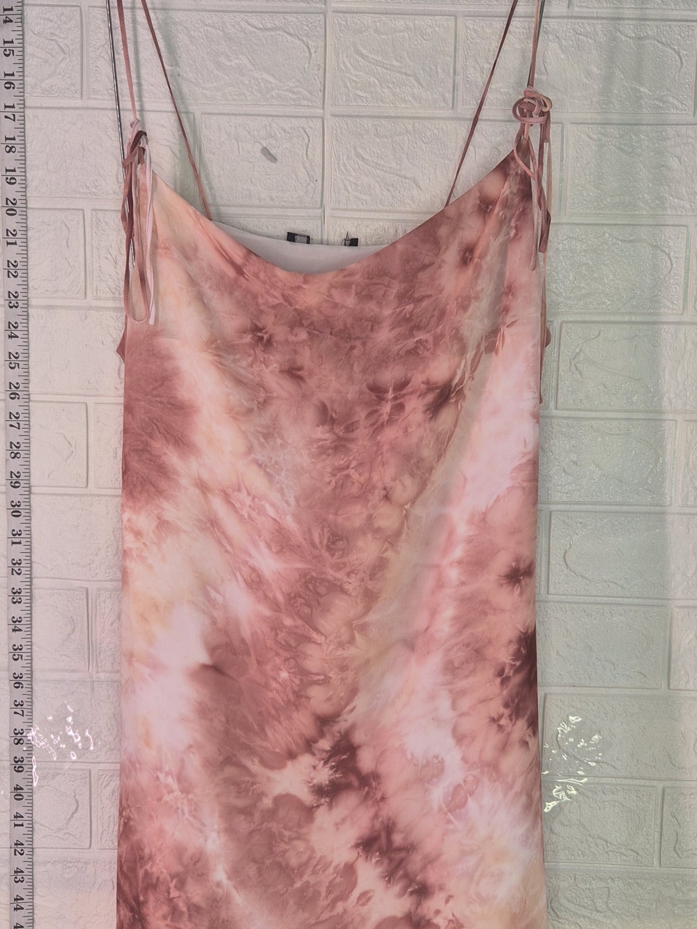 Tie-dye Marbled Mini  Dress Adjustable Straps Side Zip Women's No Tags Sz L/XL